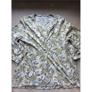 Pure Jill J. Jill Tunic Top Large Floral Cotton Modal Botanical CottageCore